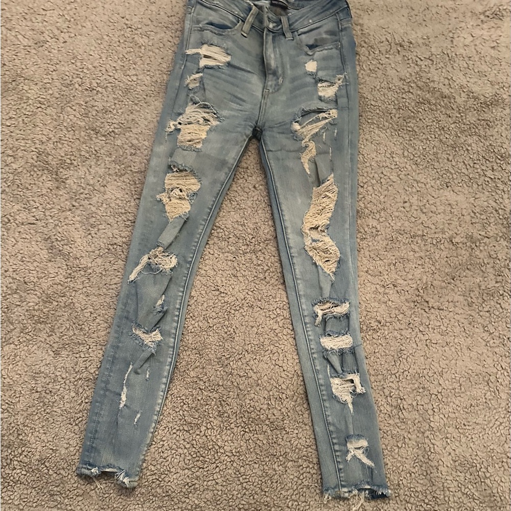 Distressed Blue Women's Jeans